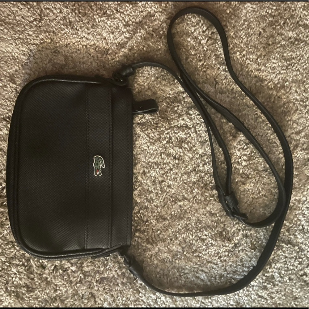 Lacoste shoulder/ crossbody bag in navy blue color
